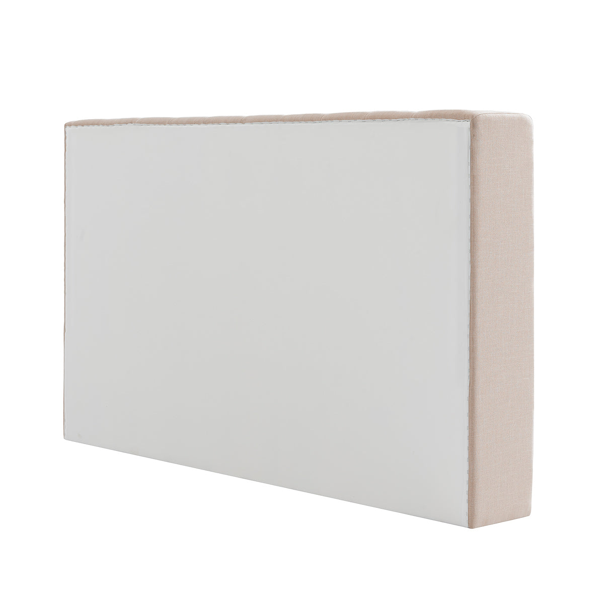 Central Park 195x120cm King Bedhead - Fawn Linen