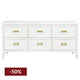 Soloman 6 Drawer Chest - White