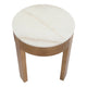 Oliver Marble Side Table - Small Oak.