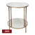 Cocktail Mirrored Side Table - Antique Gold