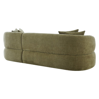 Greenwich Modular 3 Seater Sofa w Right Chaise - Sage Chenille