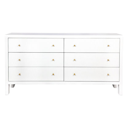 Ariana 6 Drawer Chest - White