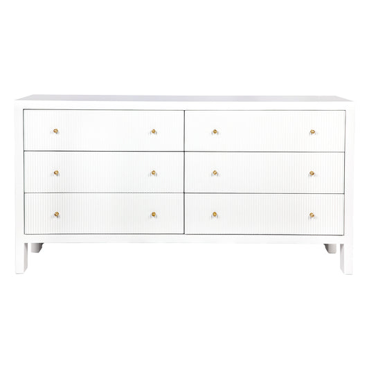 Ariana 160cm 6 Drawer Chest - White