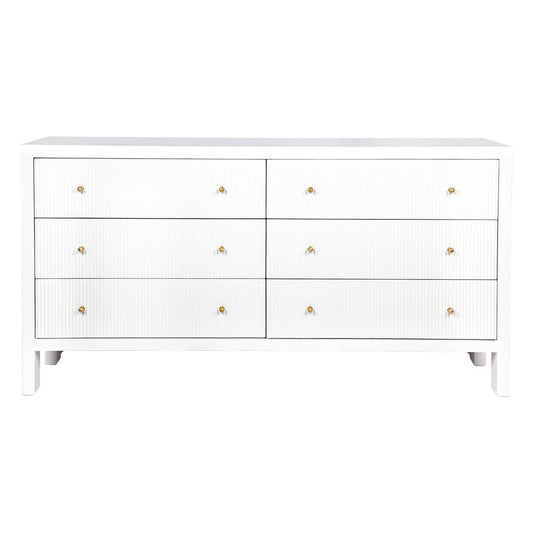Ariana 6 Drawer Chest - White