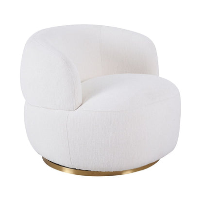 Tubby Swivel Arm Chair - Ecru