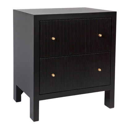 Ariana Bedside Table - Large Black Set of 2
