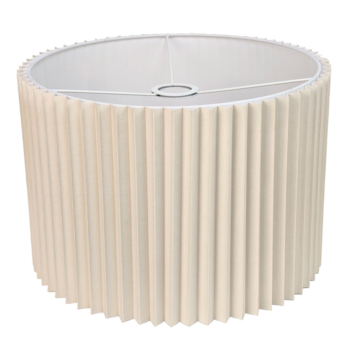Nina Pleated Drum Shade - Medium Off White