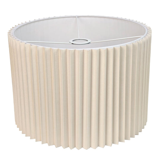 Nina Pleated Drum Shade - Medium Off White