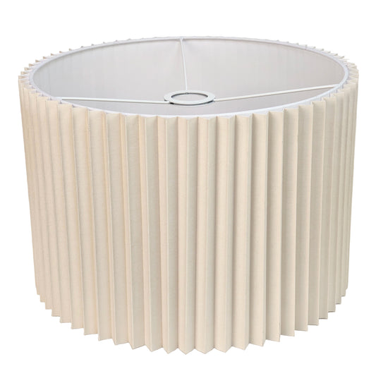 Nina Pleated Drum Shade - Medium Off White