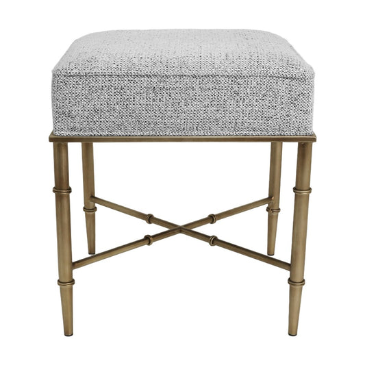 Hacienda Antique Gold Iron Stool - Salt & Pepper