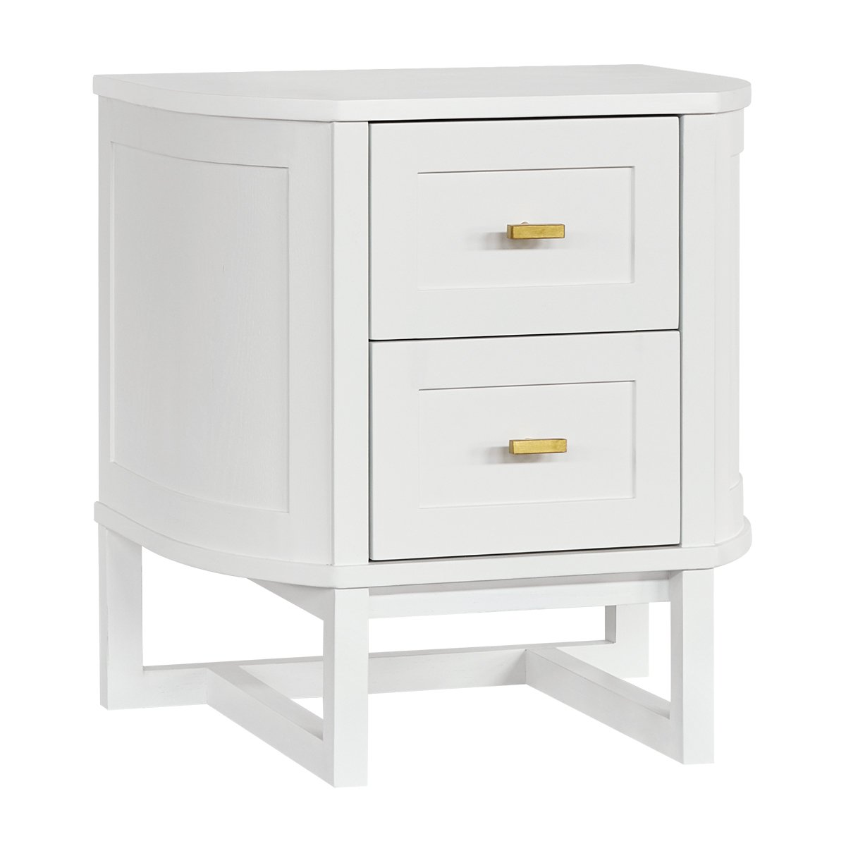 Theodore 55x60cm Bedside Table - White