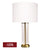 East Side Table Lamp - Brass w White Shade