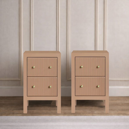 Ariana Bedside Table - Petite Mocha Mousse Set of 2