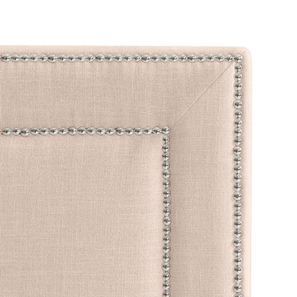 Manhattan 183x149cm King Bedhead - Fawn Linen