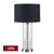 Left Bank Table Lamp - Nickel w Navy Shade