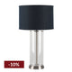 Left Bank Table Lamp - Nickel w Navy Shade