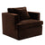 Birkshire Slip Cover Arm Chair - Dark Chocolate Velvet