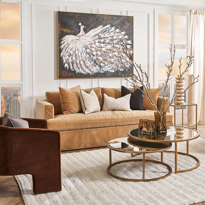 Le Grande Peacock Oil On Canvas Painting