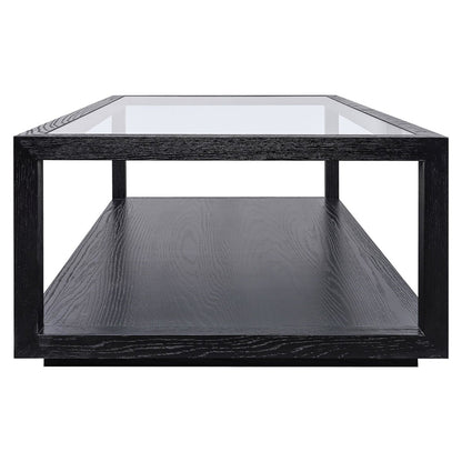Sadie Oak Rectangle Coffee Table - Black