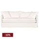 Palm Beach 3 Seater Slip Cover Sofa - White Linen