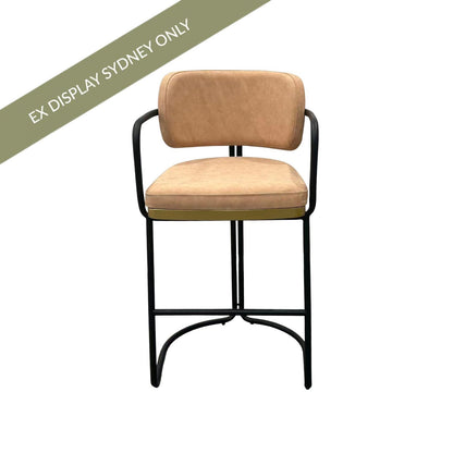 Charly Kitchen Stool – Beige Vegan Leather - OUTLET NSW