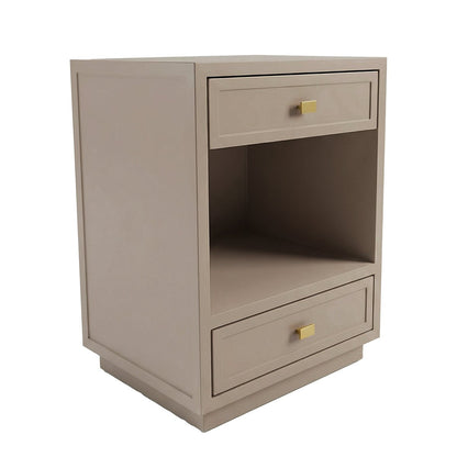 Logan Bedside Table - Small Taupe