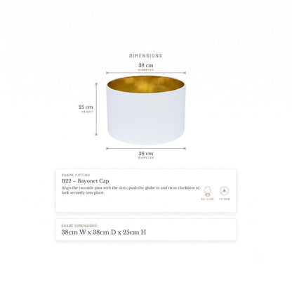 Paola Table Drum Shade - White – view 5