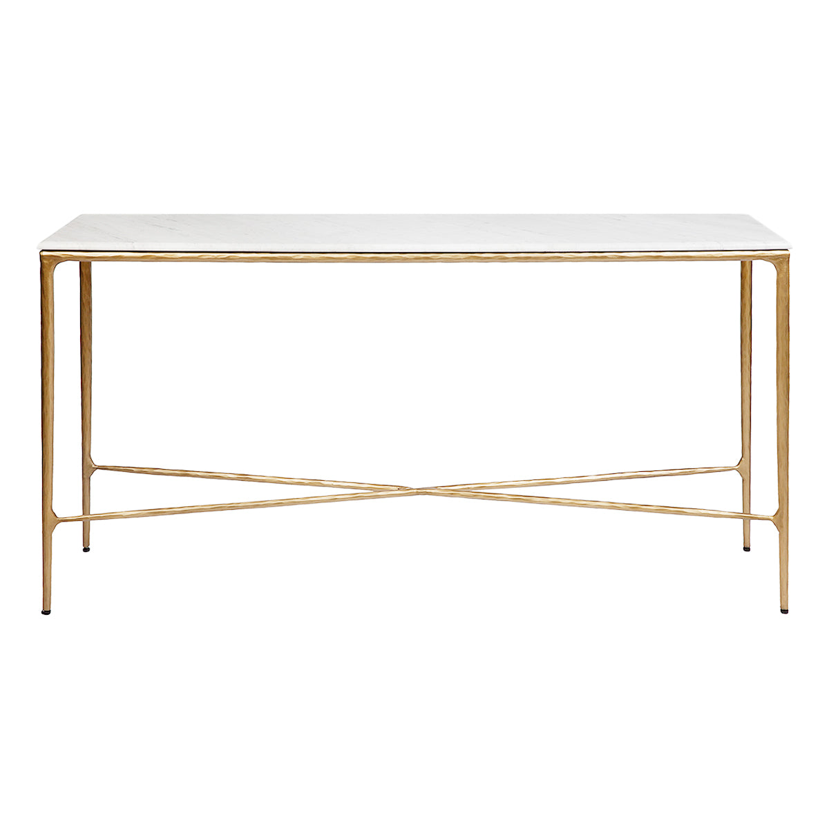 Heston 140cm Marble Console Table - Brass