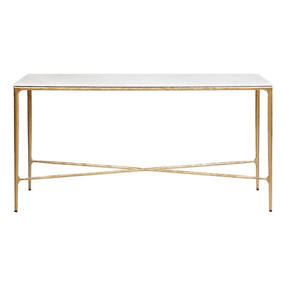Heston 140cm Marble Console Table - Brass