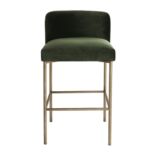 Leon Kitchen Stool - Moss Velvet