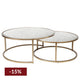 Serene Nesting Coffee Tables - Antique Gold