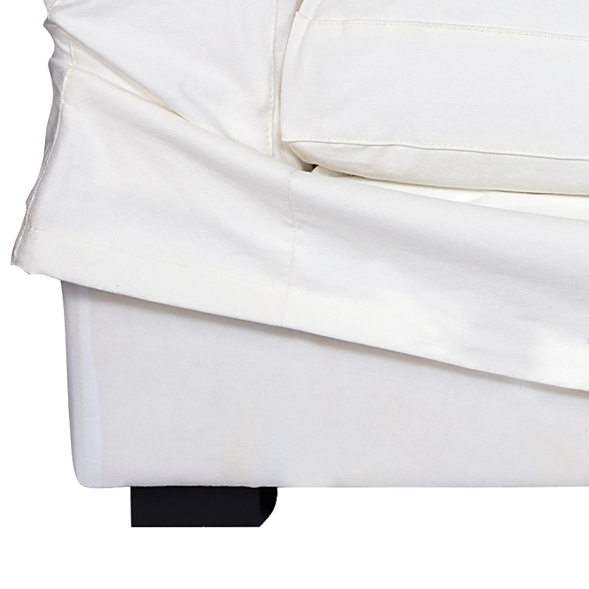 Bungalow 3 Seater Slip Cover Sofa - White Cotton - OUTLET NSW