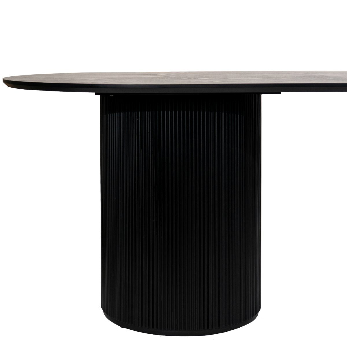 Arlo Oval Dining Table - 2.4m Black ** Offline pending re-order