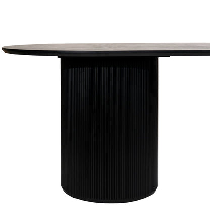 Arlo Oval Dining Table - 2.4m Black ** Offline pending re-order