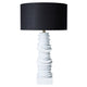 Mendoza Table Lamp - White w Black Shade