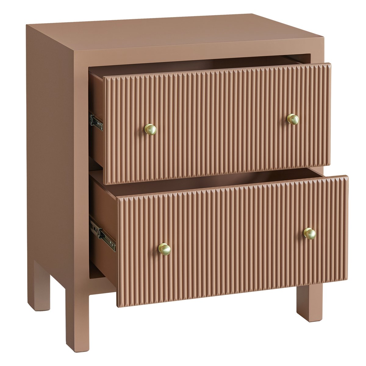 Ariana 67x76cm Bedside Table - Mocha Mousse