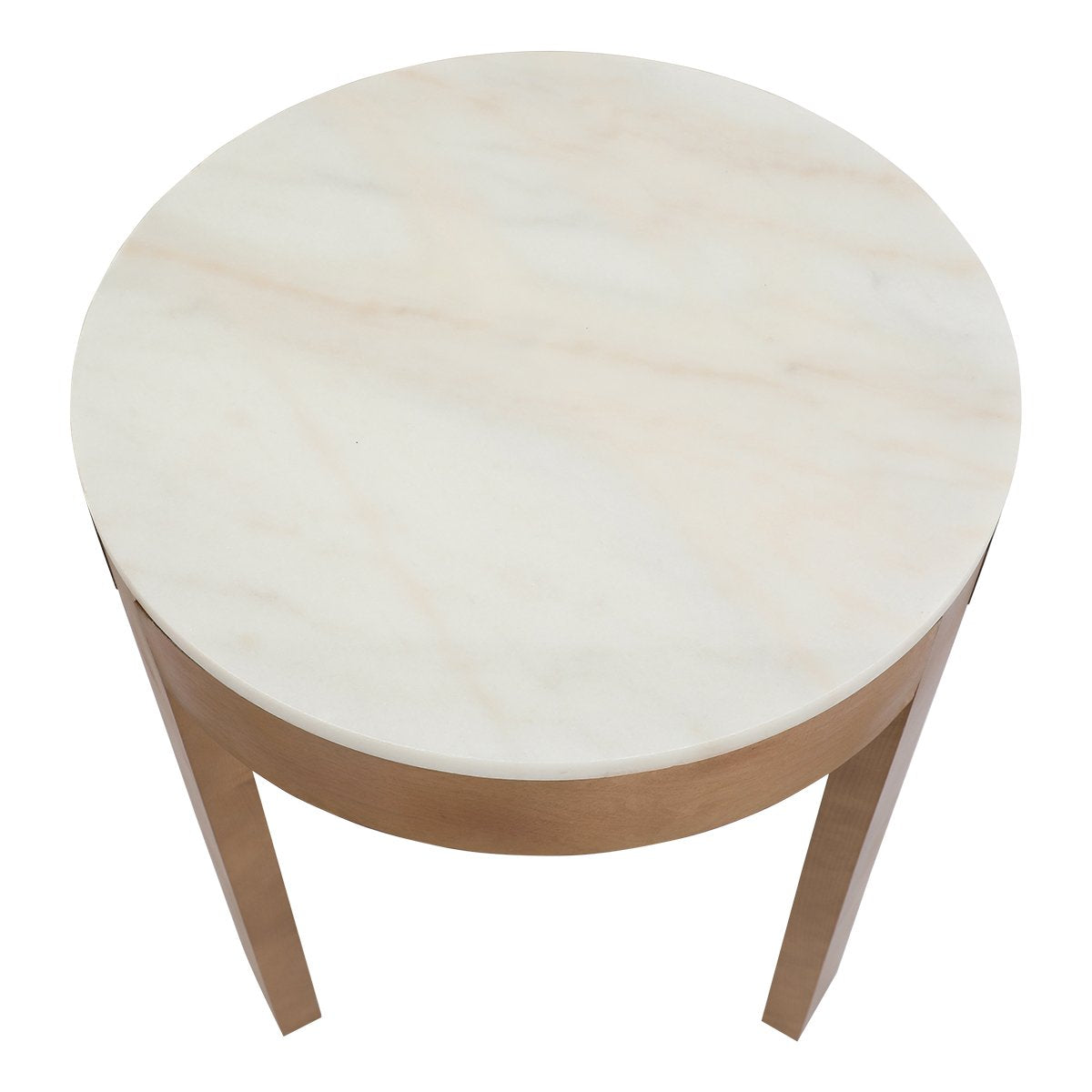 Oliver Marble Side Table - Large Oak