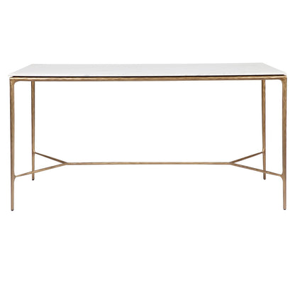 Heston 180cm Marble Console Table -  Brass