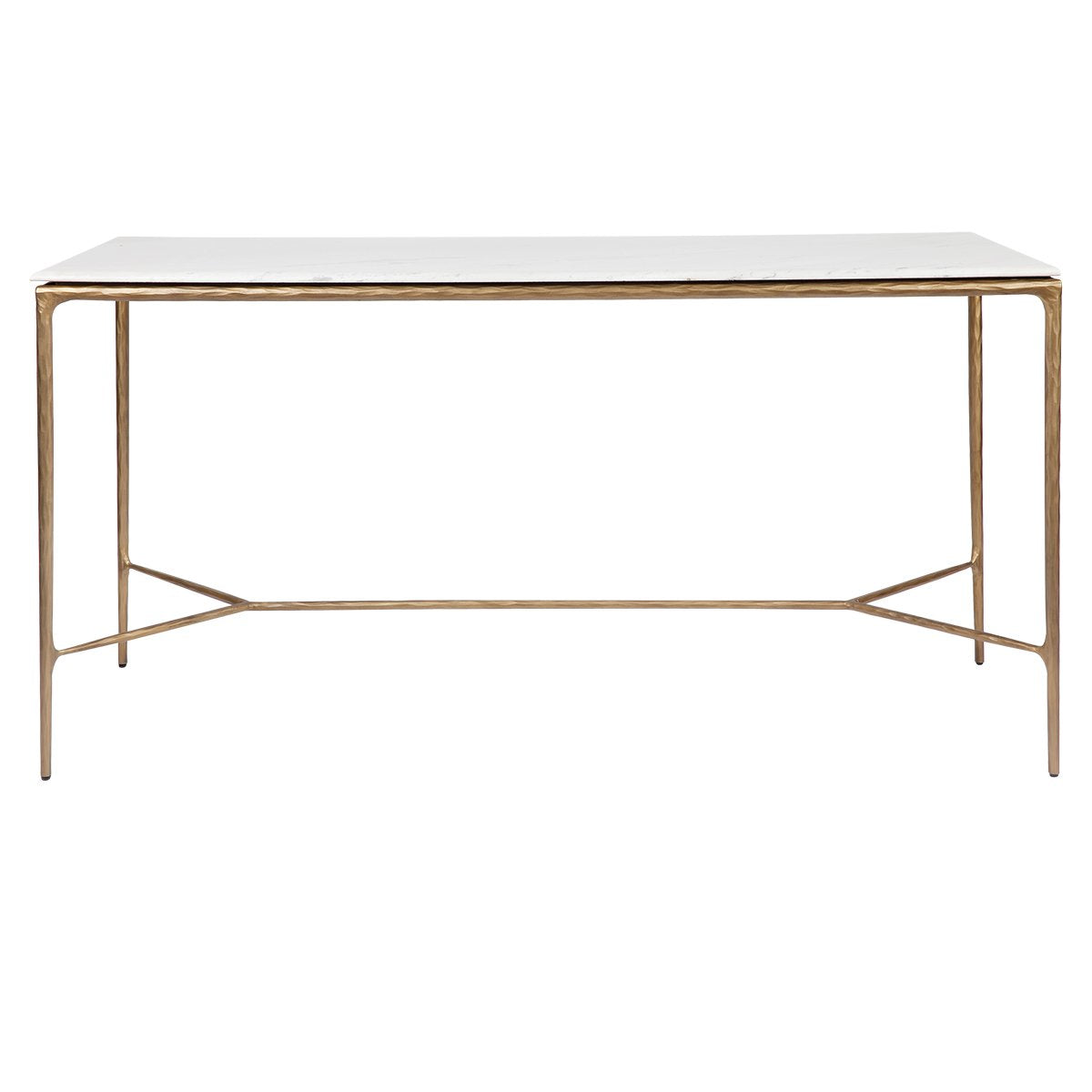 Heston Marble Console Table - Large Brass