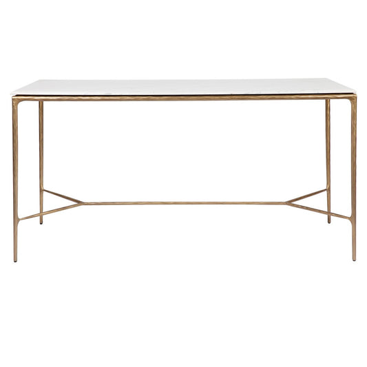 Heston Marble Console Table - Large Brass