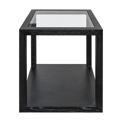 Sadie Oak Square Side Table - Medium Black - OUTLET NSW