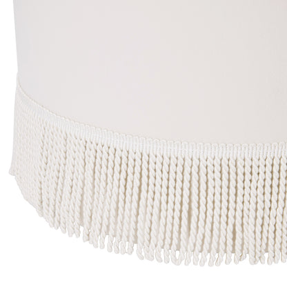 Nemi Stool - Ivory Velvet ** Offline pending re-order