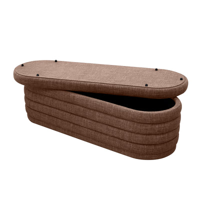Demi Storage Bench Ottoman - Chocolate