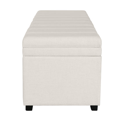 Soho Storage Bench Ottoman - Ecru
