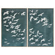 Migration Set of Two Oil on Canvas Painting - Green