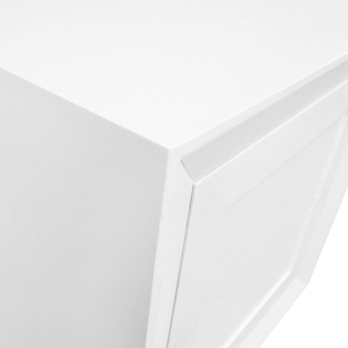 Balmain 60x65cm Tall Bedside Table - White