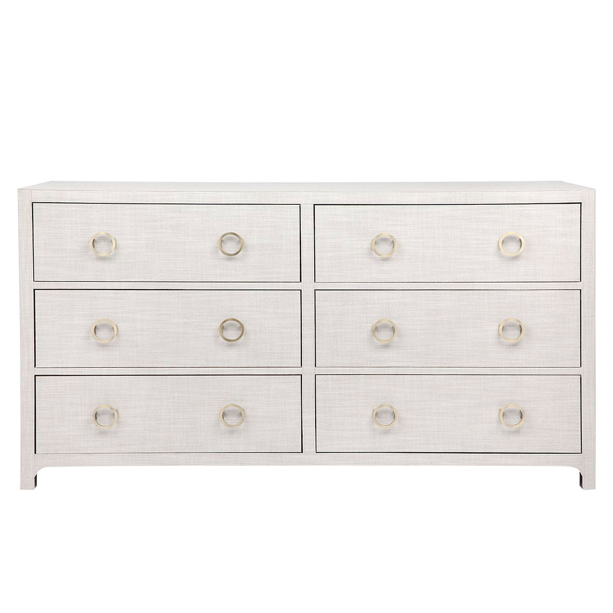 Astley 6 Drawer Upholstered Chest - Natural