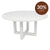 Leeton Oak Round Dining Table - 1.5m White