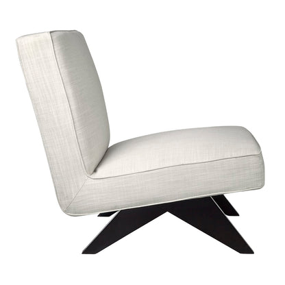 Martyn Slipper Chair - Off White Linen