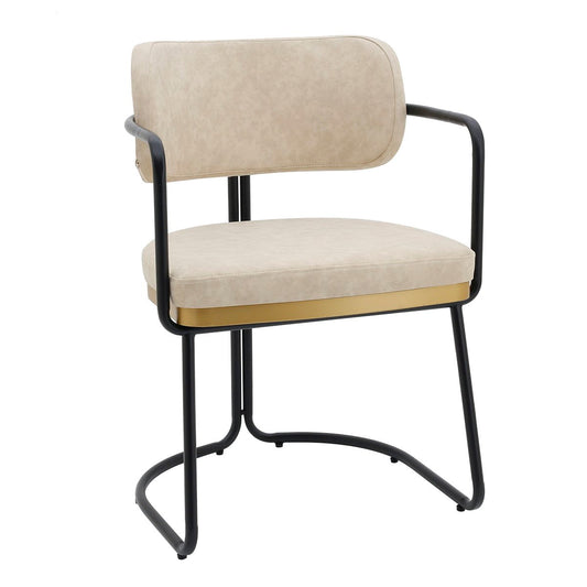 Charly Dining Chair – Beige Vegan Leather